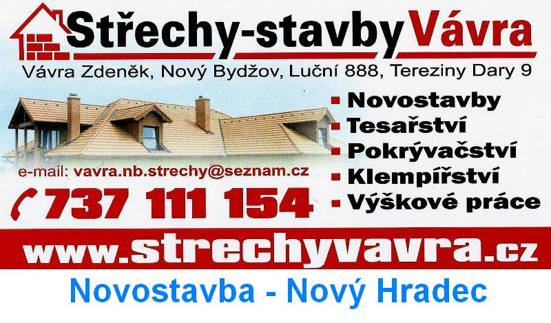 Střechy stavby Vávra